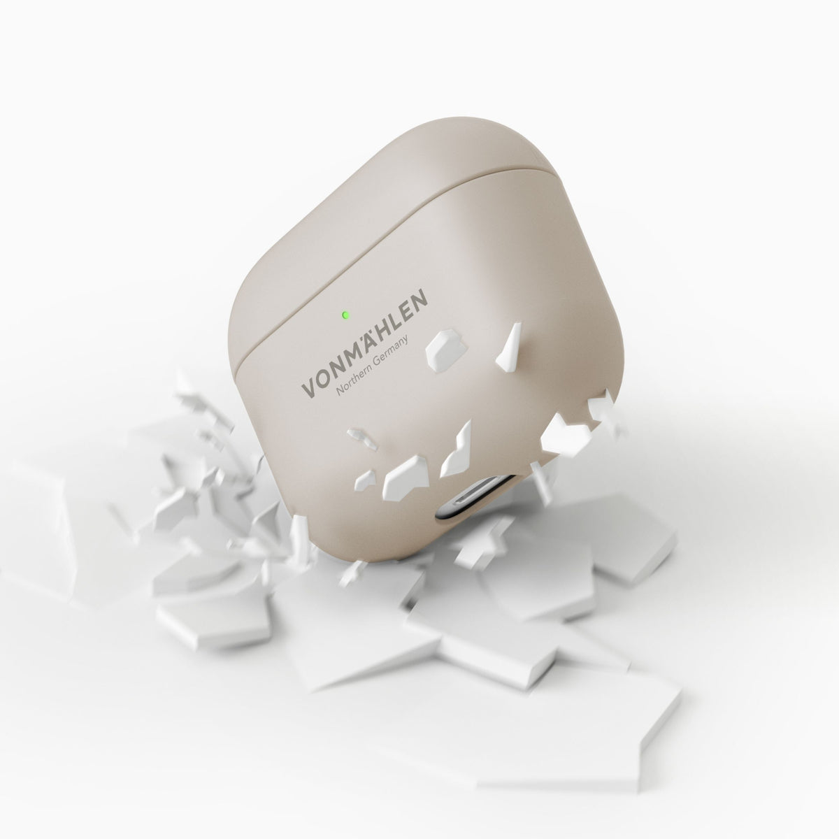 Vonmählen Thin Case – Schutzhülle – für AirPods (4. Generation) – kabelloses Laden – Creme