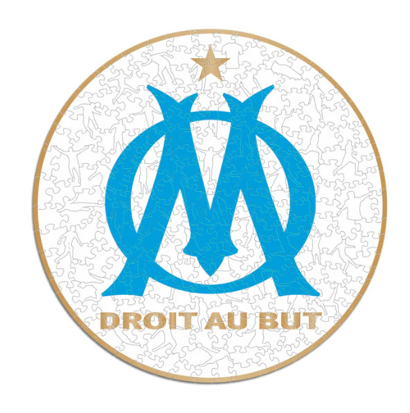 Iconic Puzzles Puzzle Olympique Marseille Logo – 270 Teile – 37,5 × 37,5 cm – ab 10 J. – Holz – Mehrfarbig