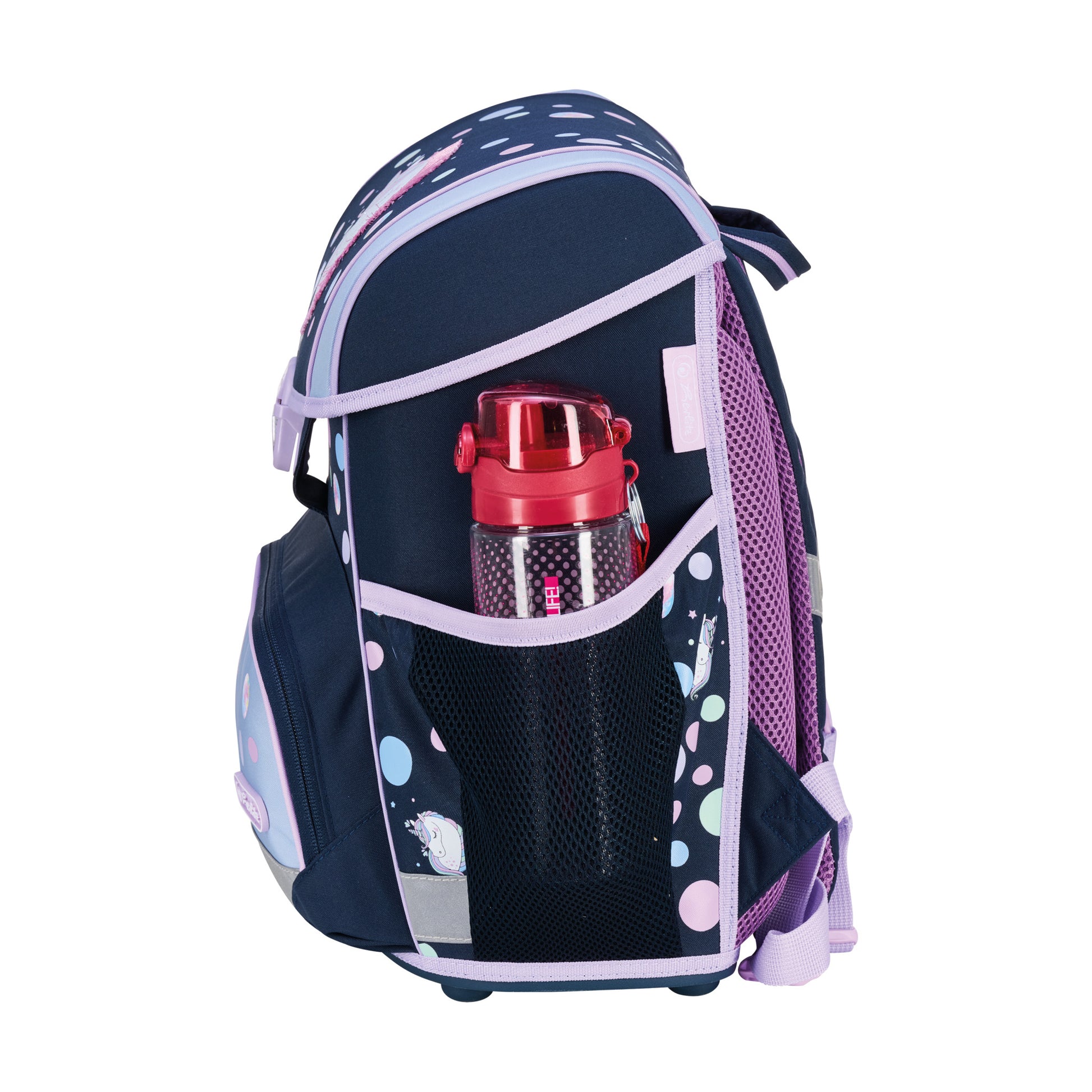 Herlitz Loop Plus – Schulrucksack-Set 4-teilig, Unicorn Dreams, 17 l, 31×37×22 cm