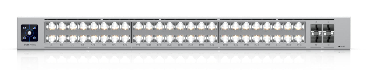 Ubiquiti UniFi Pro XG 48 – Managed Switch – 16×2.5G, 32×10G, 4×SFP28, L2/L3, 19" Rack, 1U