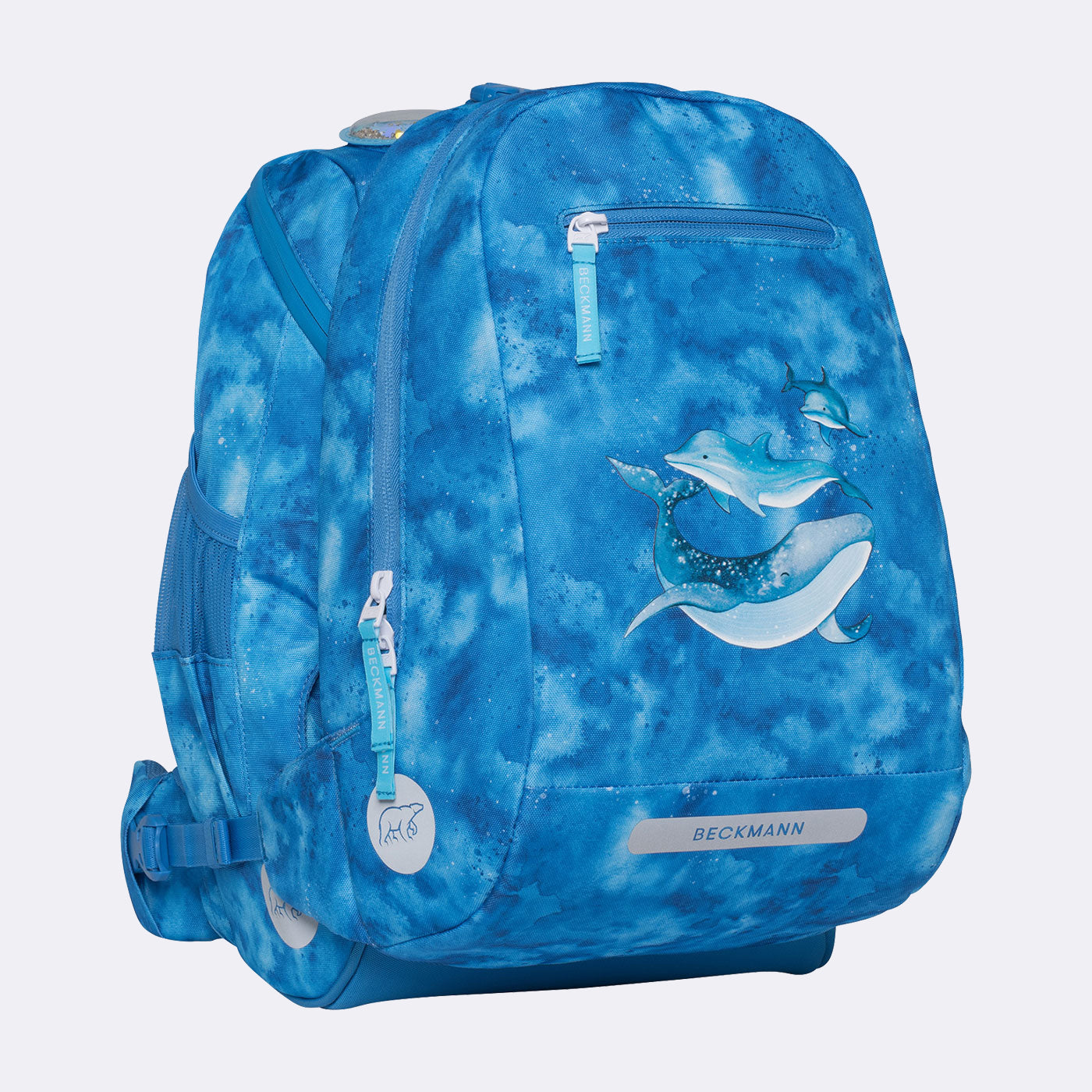 Beckmann Schulrucksack Active Air Flx – 6-teilig – Ocean – Recycelte Materialien – B 26,0×H 39,0×T 22,0 cm