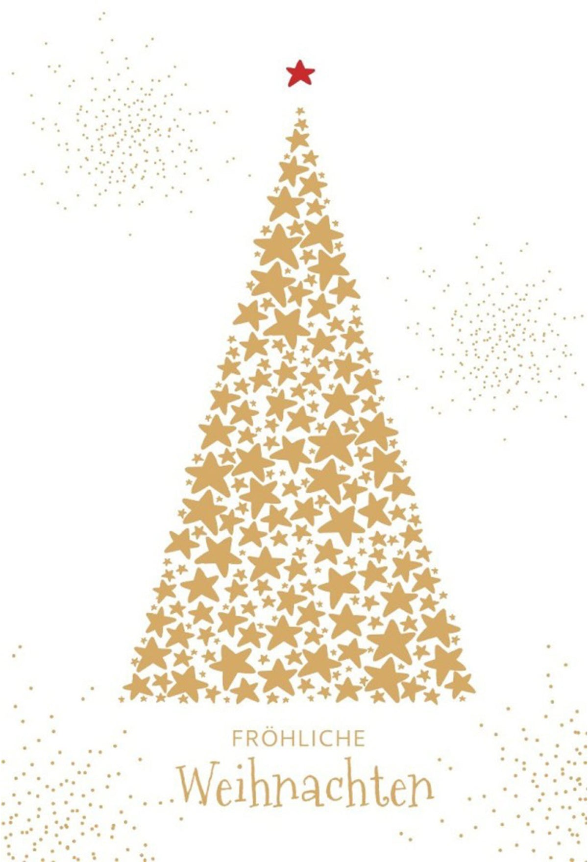 ABC Weihnachtskarten – B6, mit Couvert, Sternenbaum