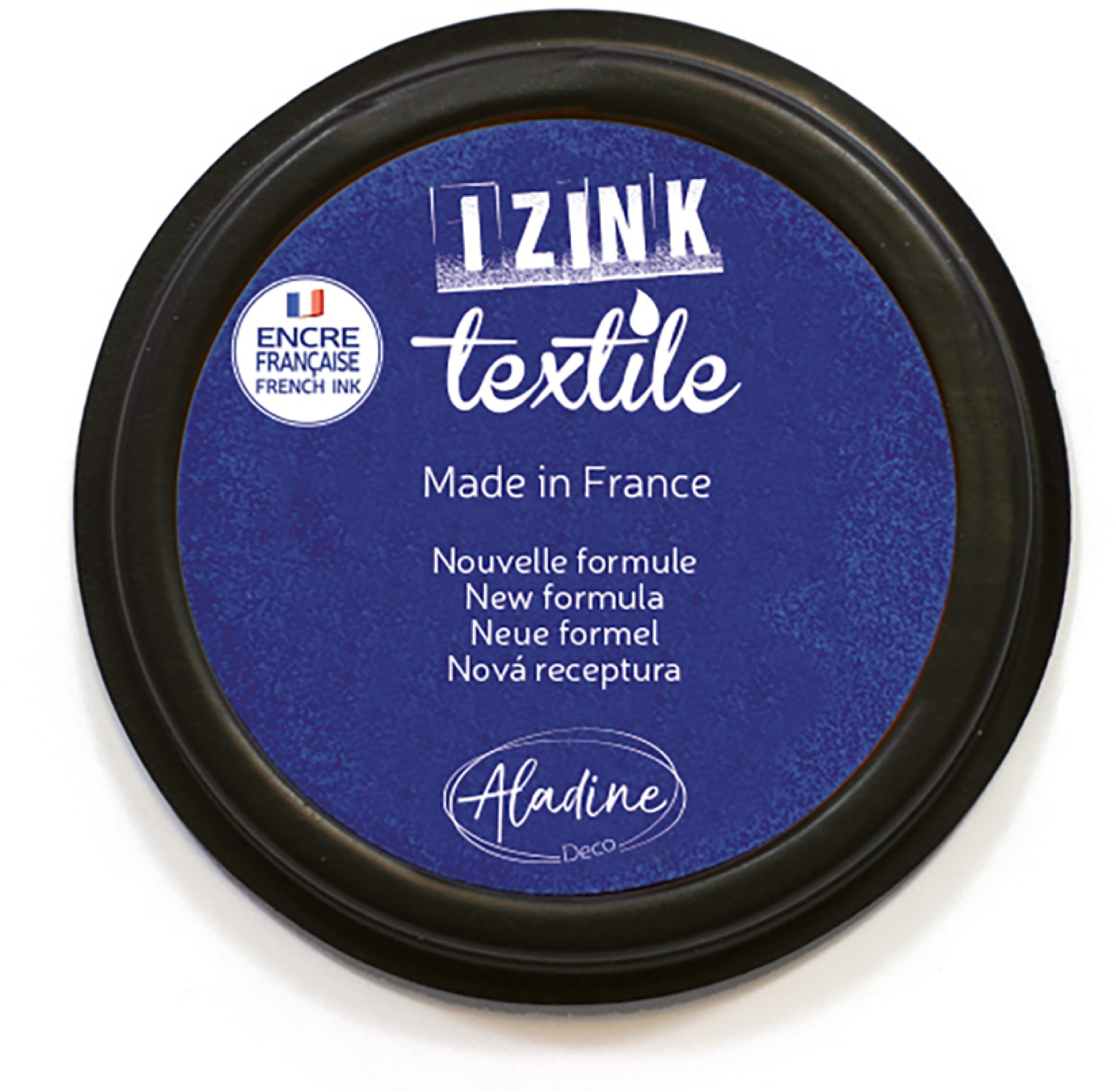 Aladine Textilstempelkissen IZINK 19014, blau, 95 × 95 × 20 mm