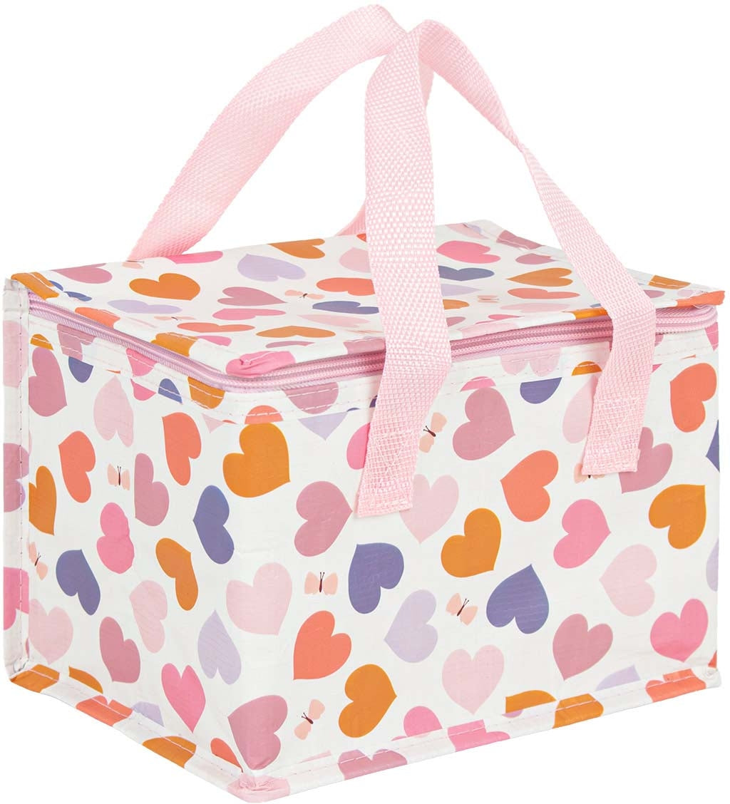 Allc Kühltasche – isoliert, mit Henkel, Reissverschluss – 170×25×235 mm – PVC, Polyester, PEVA – Hearts