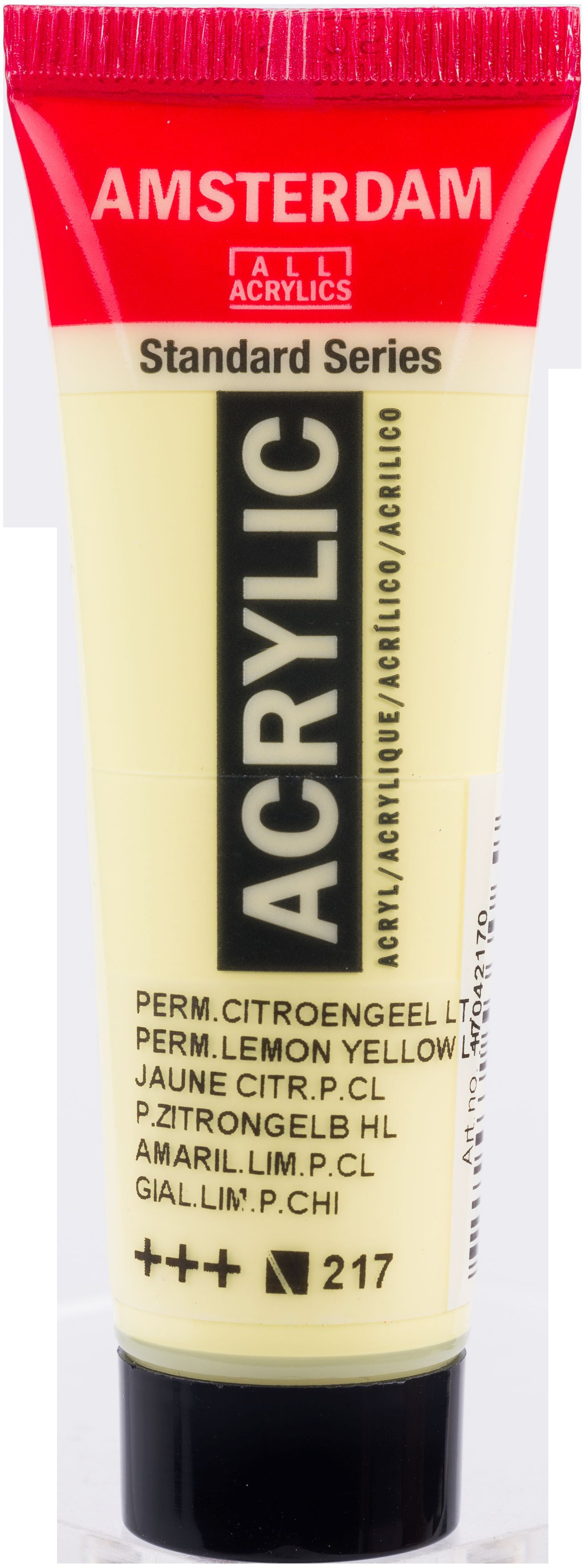 Royal Talens AMSTERDAM Standard Serie Acrylfarbe – Permanent Hell Zitronengelb 217, seidenmatt – 20 ml Tube