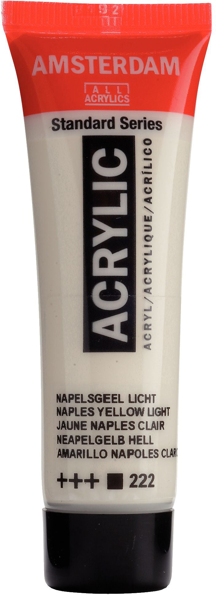 Royal Talens Amsterdam Standard Serie Acrylfarbe – Neapelgelb Hell 222, seidenmatt – 20 ml – für Leinwand, Papier, Holz