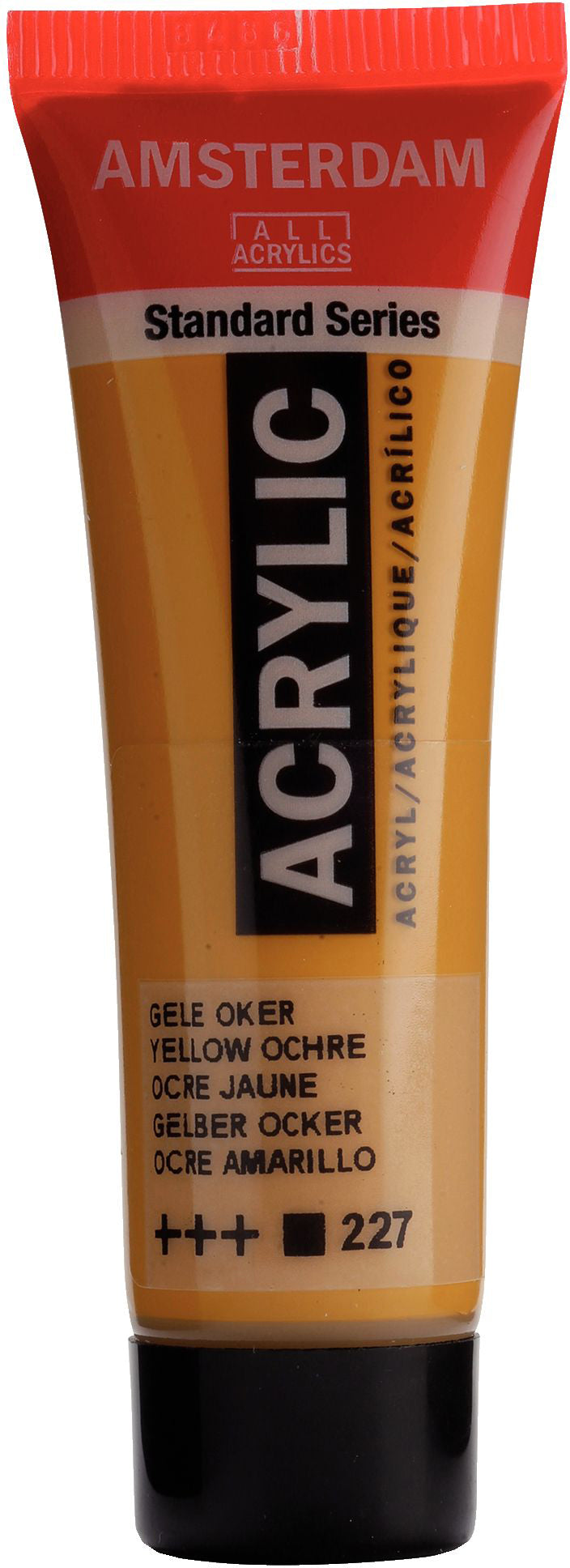 Royal Talens AMSTERDAM Acrylfarbe – Gelber Ocker 227, seidenmatt – 20 ml – für Leinwand, Papier, Holz