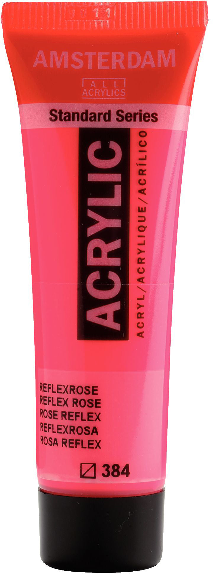 Royal Talens Amsterdam Acrylfarbe – Reflexrosa 384, seidenmatt – 20 ml Tube – für Leinwand, Papier, Holz
