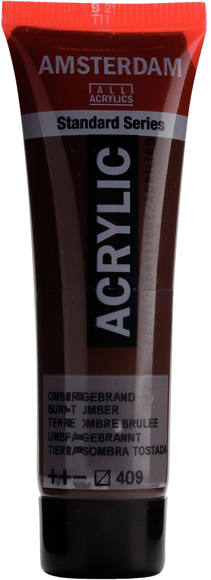 Royal Talens AMSTERDAM Standard Serie Acrylfarbe – Umbra Gebrannt 409, seidenmatt – 20 ml – für Leinwand, Papier, Holz