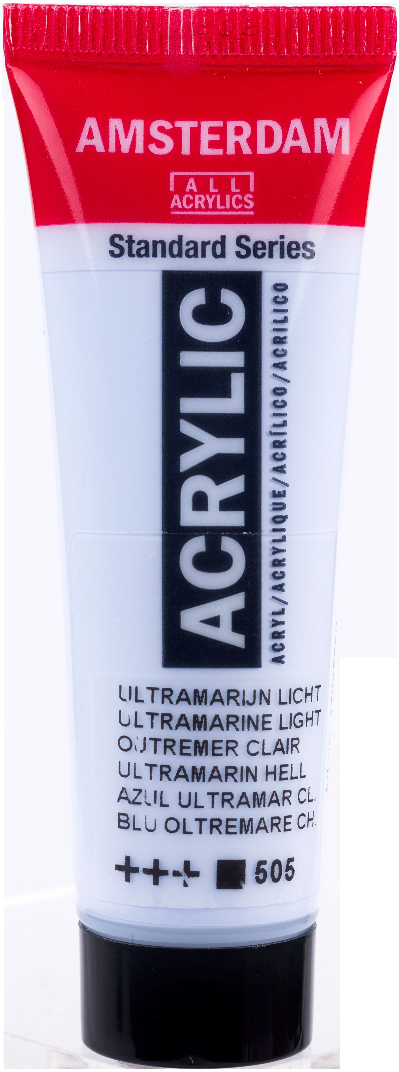 Royal Talens Amsterdam Standardserie Acrylfarbe – Ultramarin Hell 505, seidenmatt – 20 ml – für Leinwand, Papier, Holz