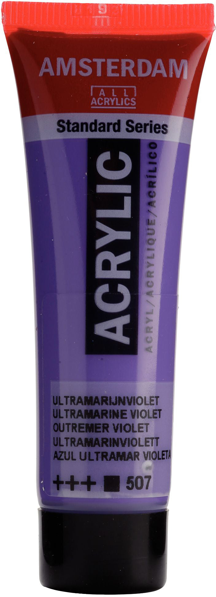 Royal Talens Amsterdam Acrylfarbe – Ultramarinviolett 507, seidenmatt – 20 ml – für Leinwand, Papier, Holz