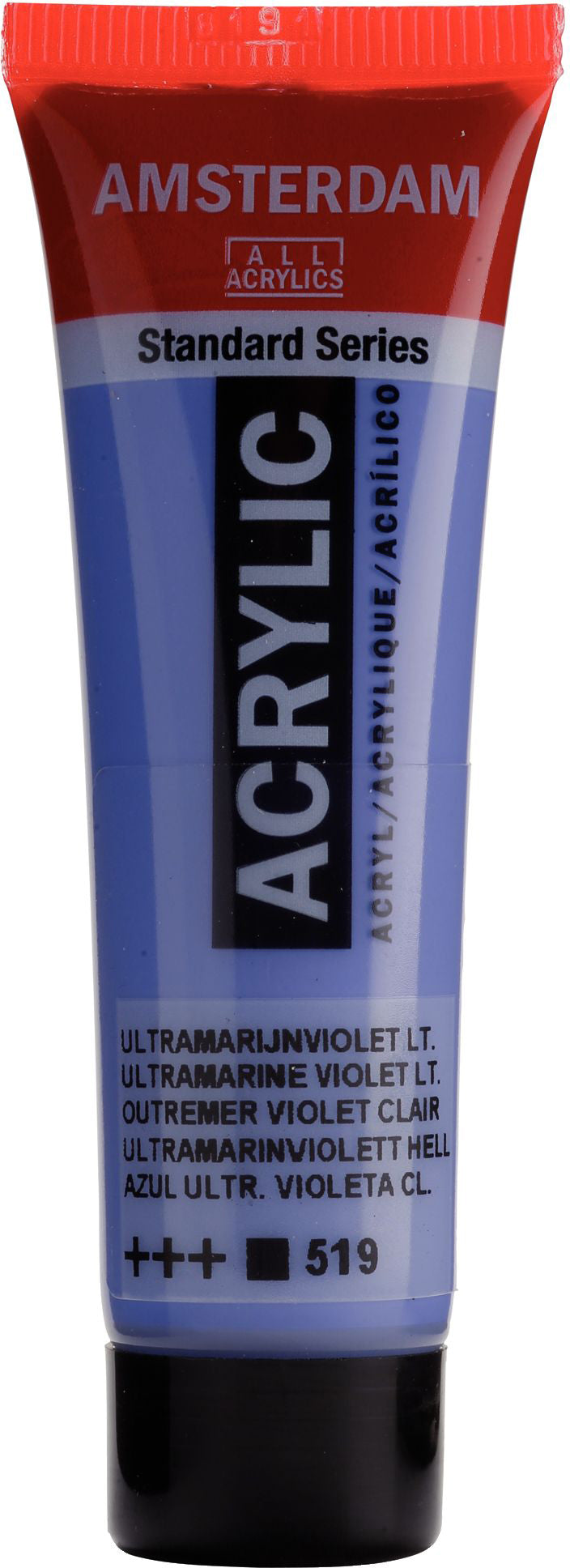 Royal Talens Amsterdam Acrylfarbe – Hell Ultramarinviolett 519, seidenmatt – 20 ml – für Leinwand, Papier, Holz