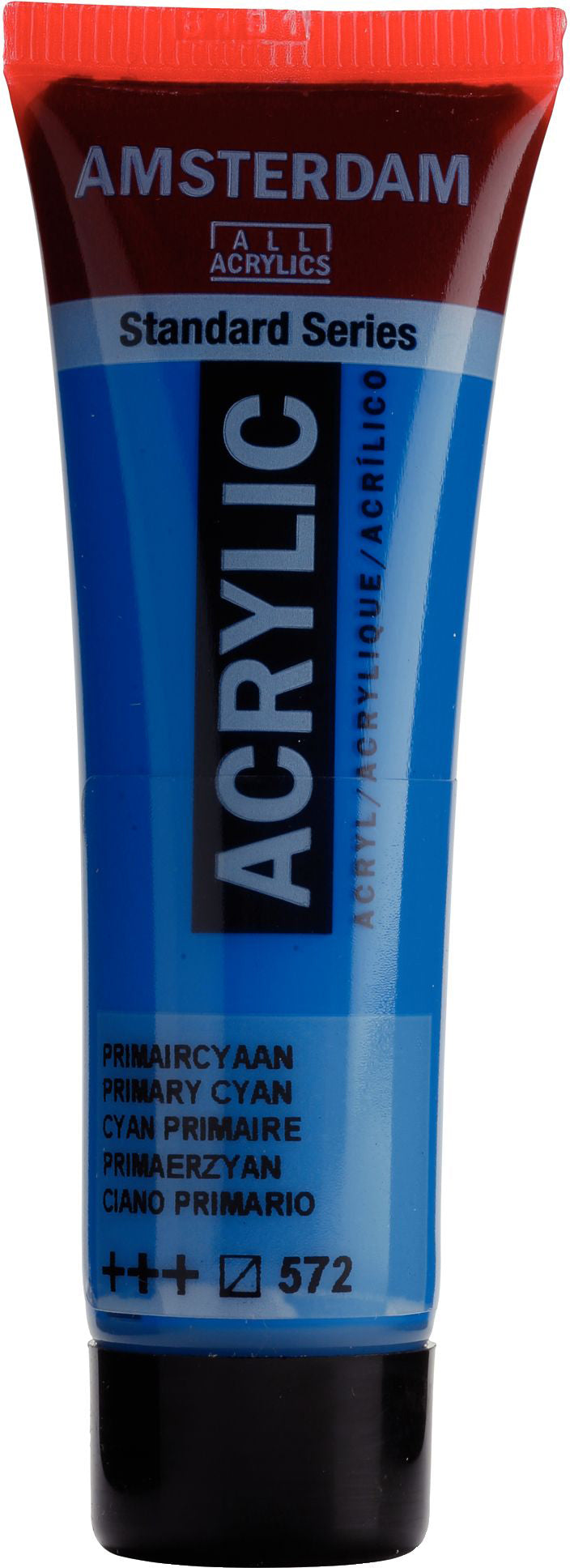Royal Talens Amsterdam Acrylfarbe – Primärzyan 572, seidenmatt – 20 ml – für Leinwand, Papier und Holz