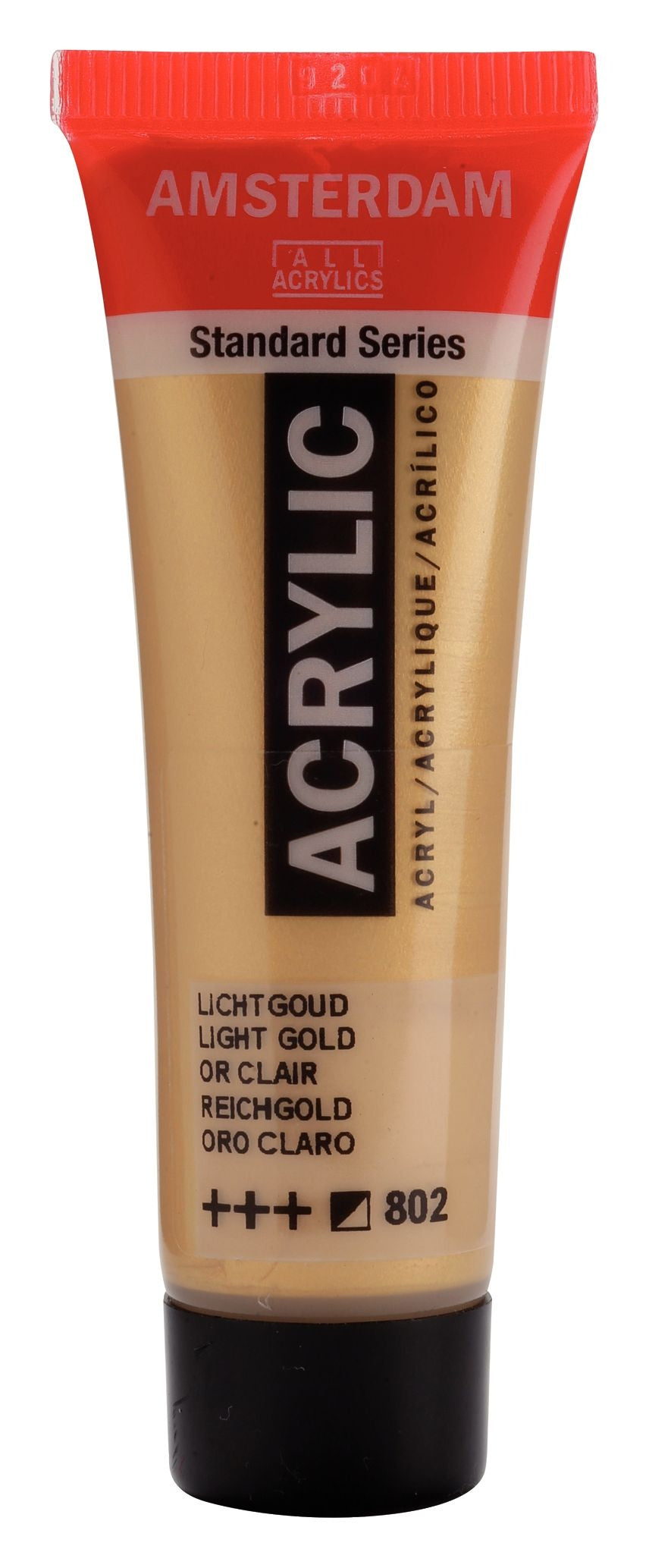 Royal Talens Amsterdam Acrylfarbe – Reichgold 802, seidenmatt – 20 ml Tube – für Leinwand, Papier, Holz