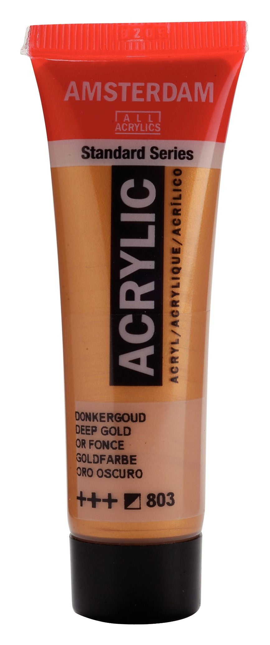 Royal Talens Amsterdam Standardserie Acrylfarbe – Dunkelgold 803, seidenmatt – 20 ml – für Leinwand, Papier, Holz