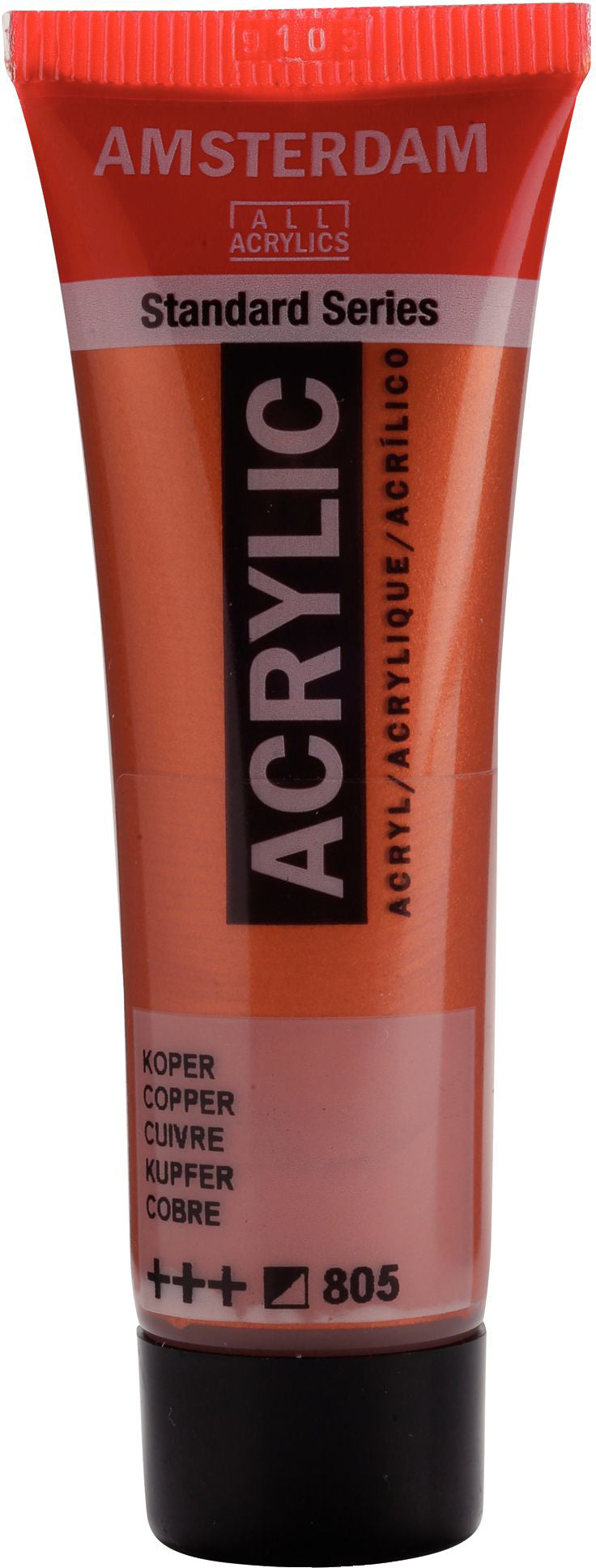 Royal Talens Amsterdam Acrylfarbe – Kupfer 805, seidenmatt – 20 ml – für Papier, Holz, Stein