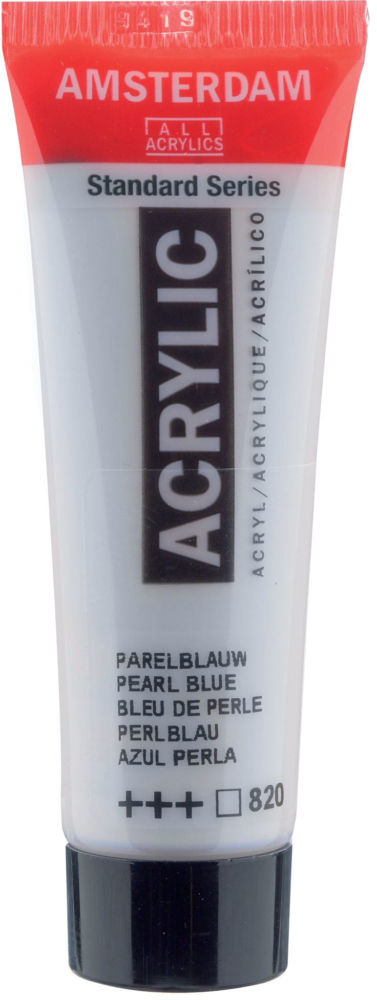 Royal Talens AMSTERDAM Standard Acrylfarbe – Perlblau 820, seidenmatt – 20 ml – für Leinwand, Papier, Holz