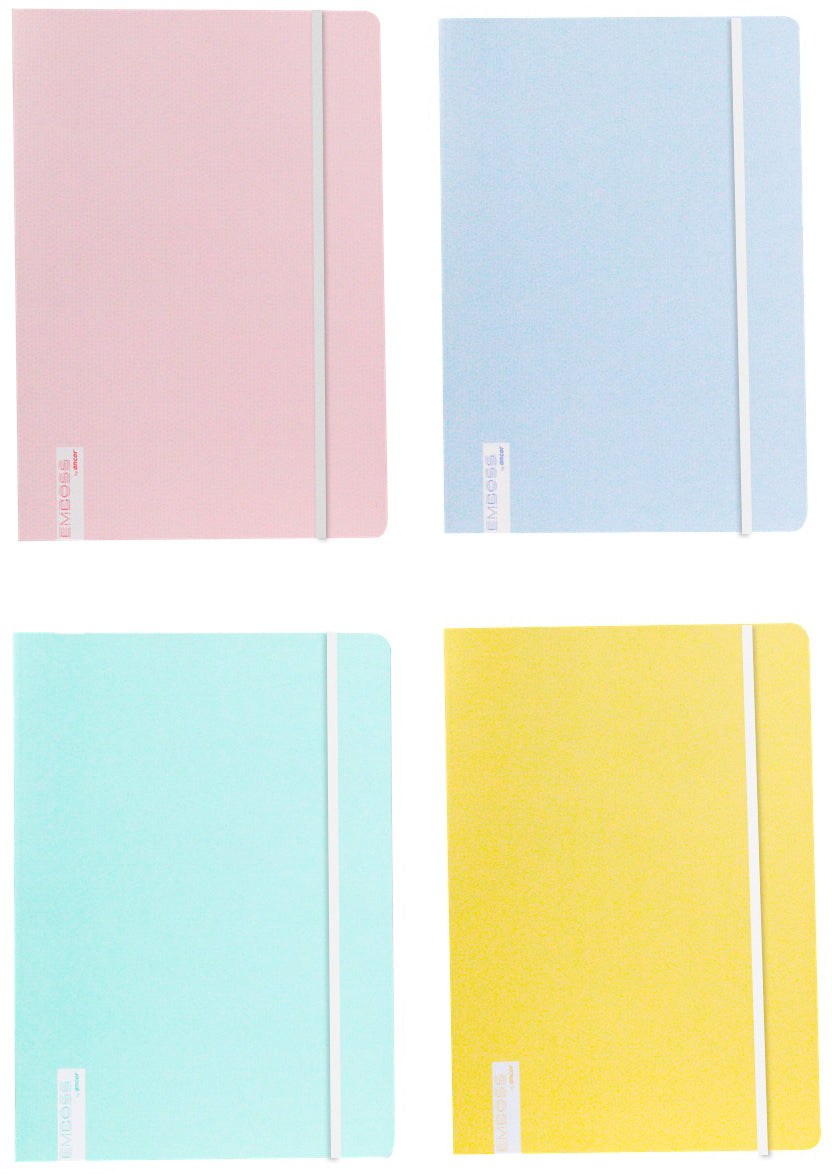 Ancor Notizheft – 135 × 215 mm – liniert – 96 Blatt – 80 g/m² – Prägung, matt laminiert