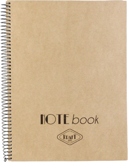 Ancor Spiralbuch – A5 – Liniert – 80 Seiten – 90 g/m² – Hardcover, Spiralbindung – Kraft