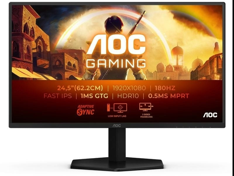 AOC G4 25G42E – 24,5", 1920 × 1080 (Full HD), IPS, 180 Hz, HDR10