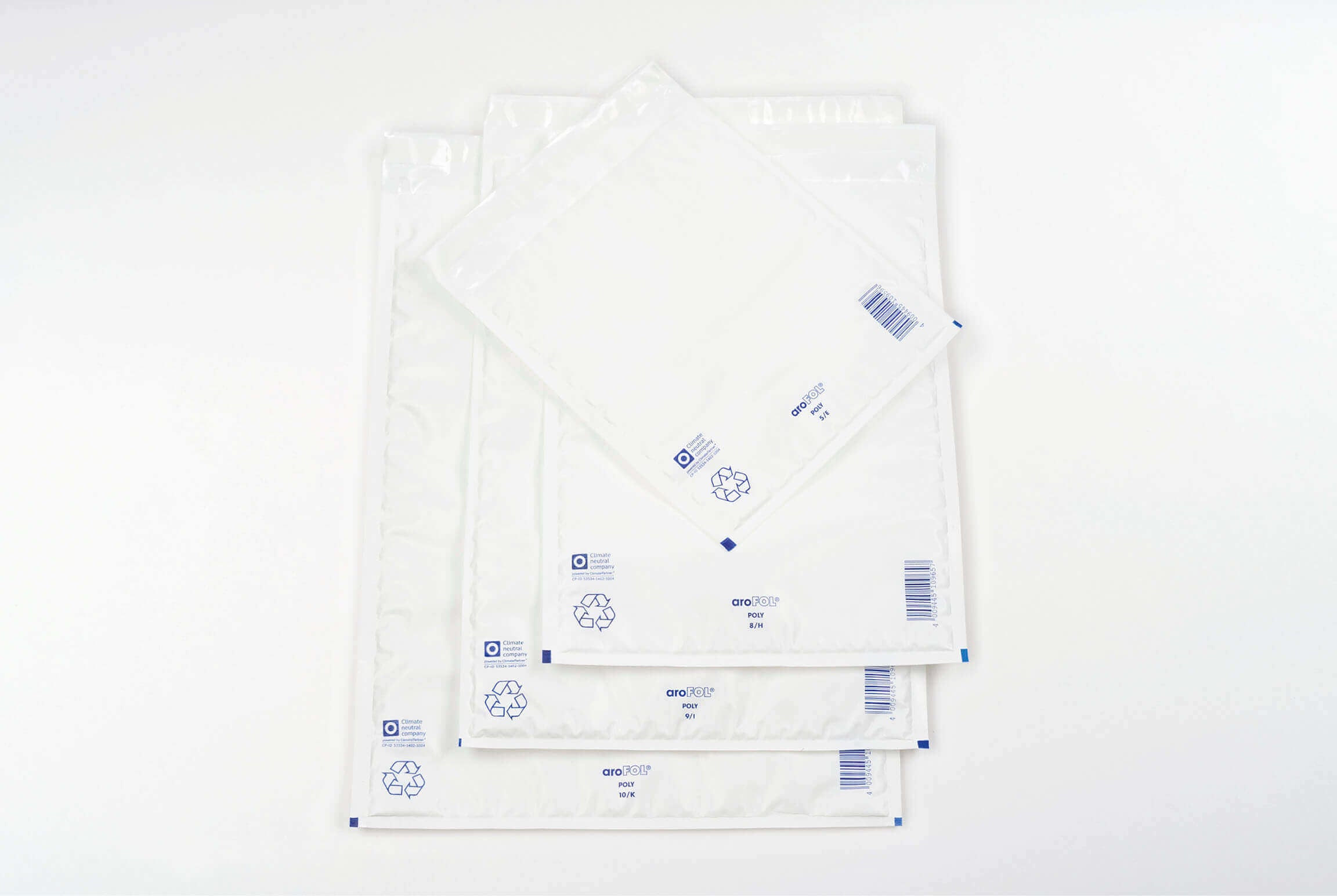 Arofol Luftpolstertasche – 345 × 495 mm, selbstklebend, weiss, PE