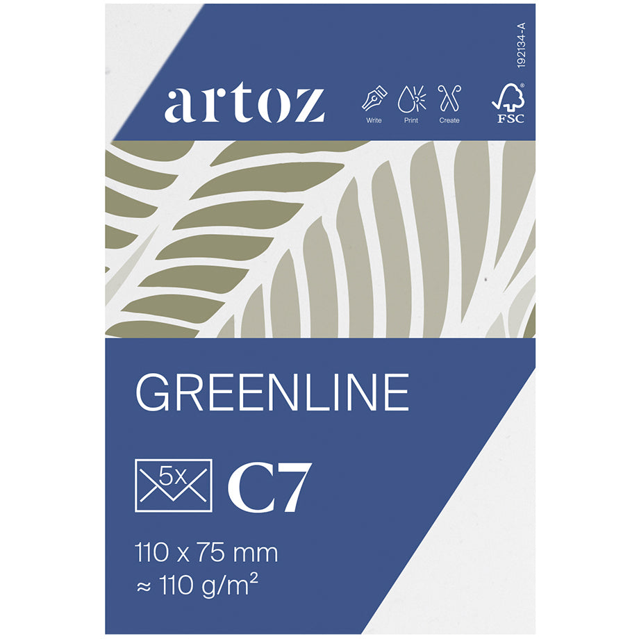 Artoz Couvert C7, Nassklebung, Birke, 120 g/m² – 5 Stk.