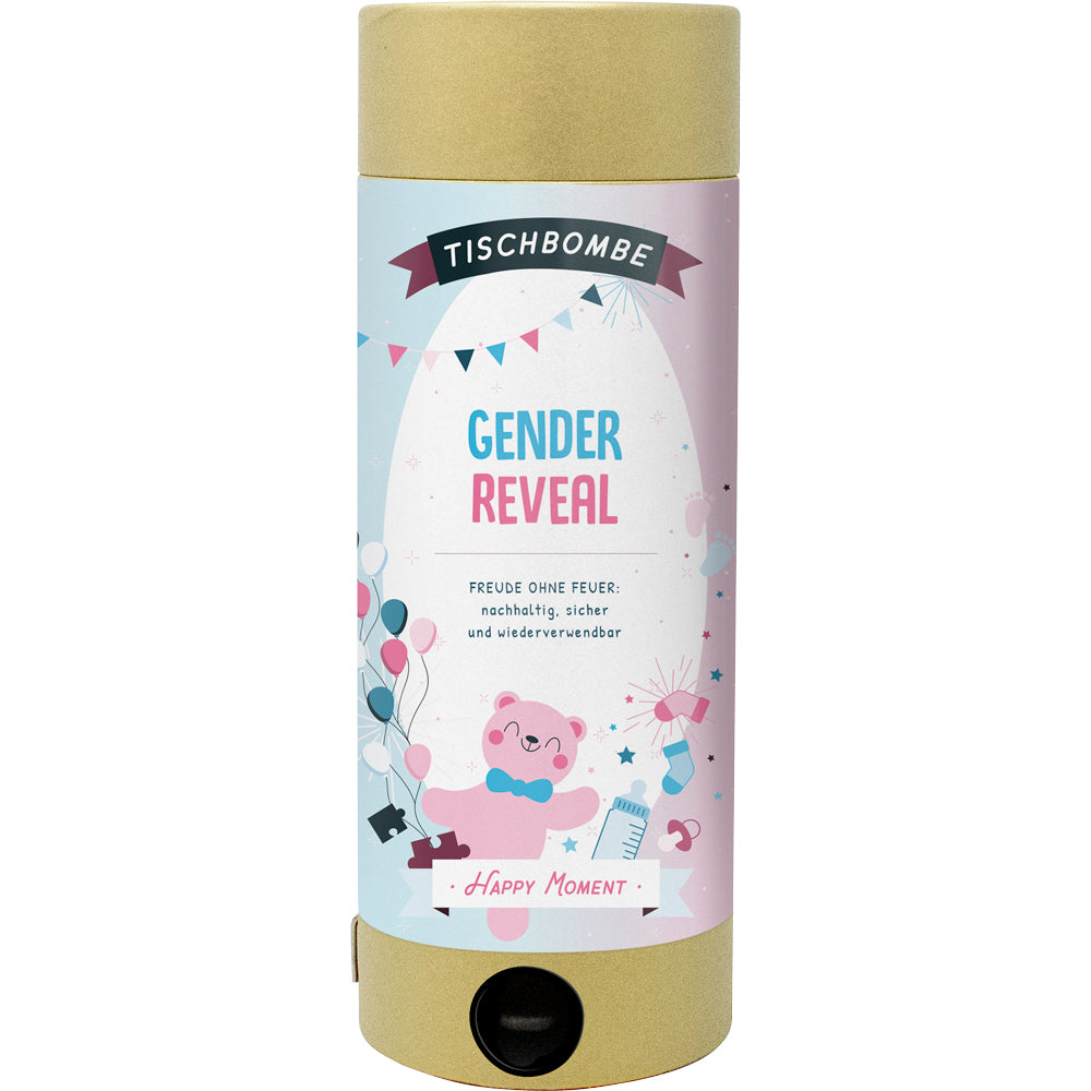 Artoz Tischbombe Gender Reveal Boy – 11 × 11 × 30 cm – 357 g