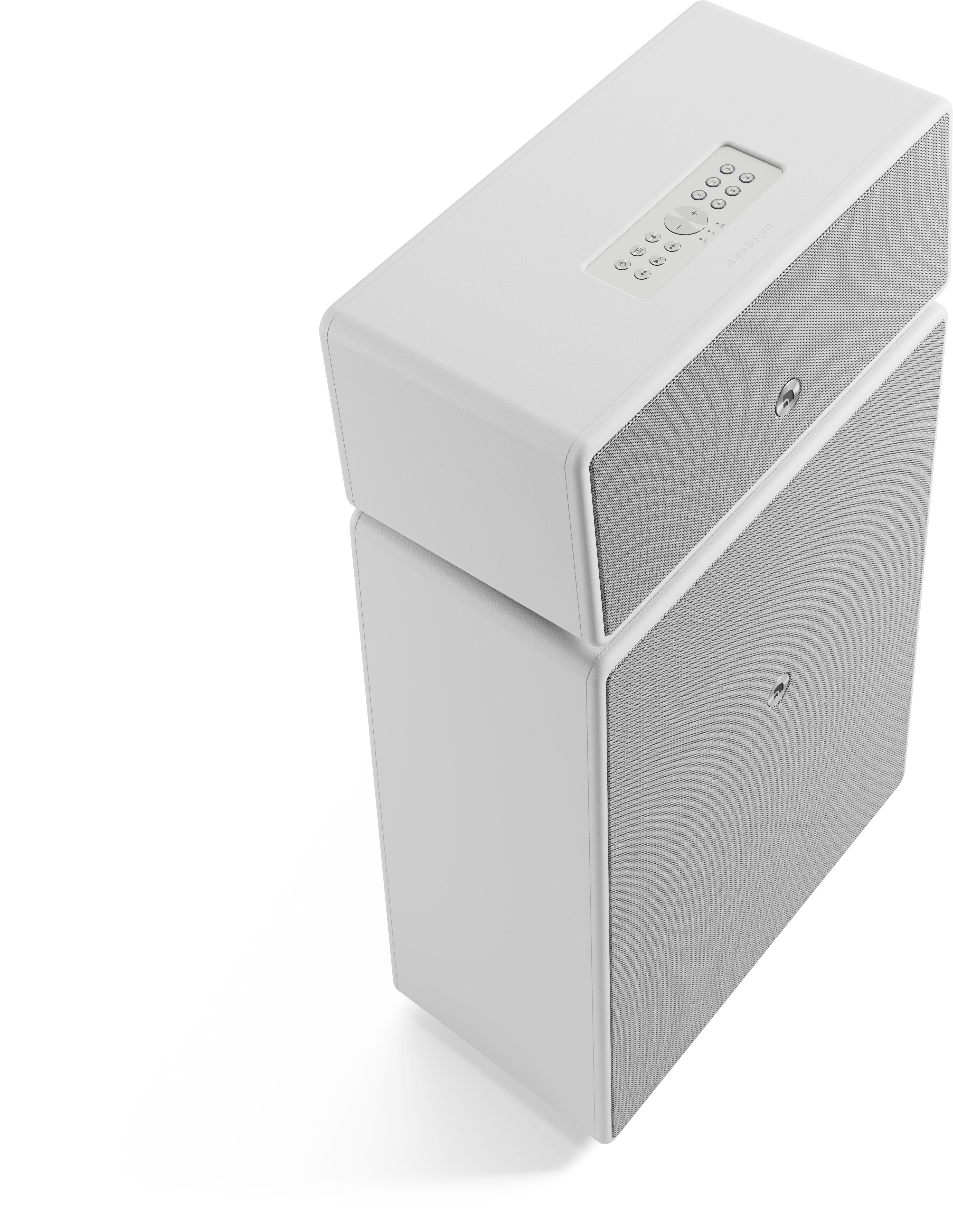 Audio Pro Drumfire II W-Serie – Intelligenter Lautsprecher – Alexa, Google Assistant, AirPlay 2 – Weiss