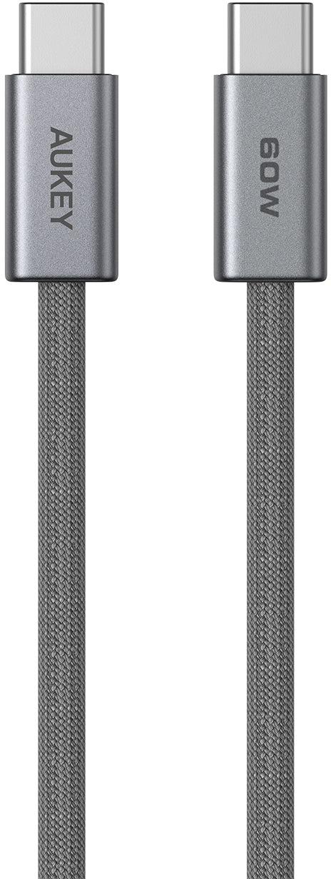 AUKEY USB-C auf USB-C Kabel – USB 2.0 (480 Mbit/s) – 1,8 m – PD 60 W – Geflochten
