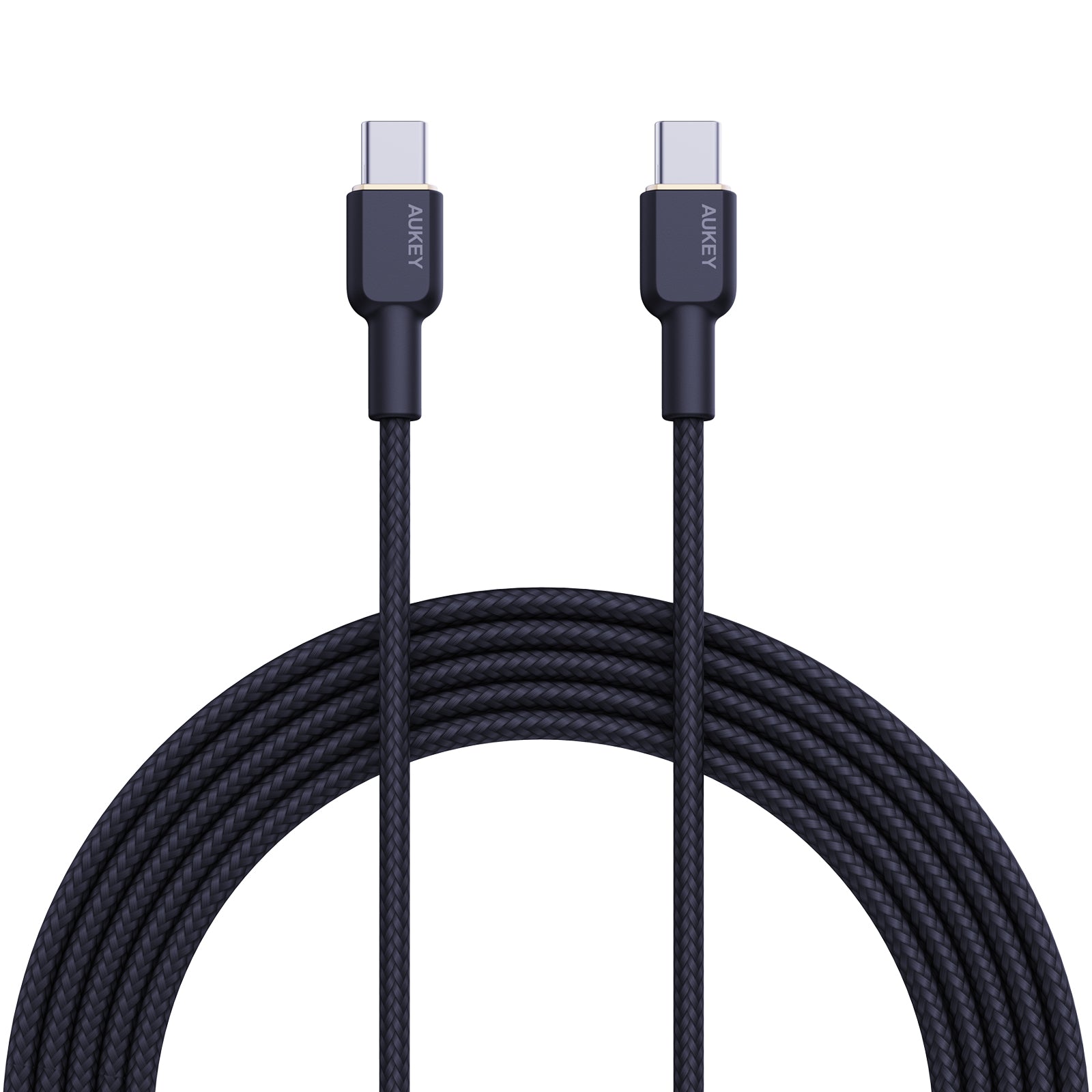 AUKEY USB-C auf USB-C Kabel – USB 2.0 (480 Mbit/s) – 1 m – PD 60 W – Geflochten – Schwarz