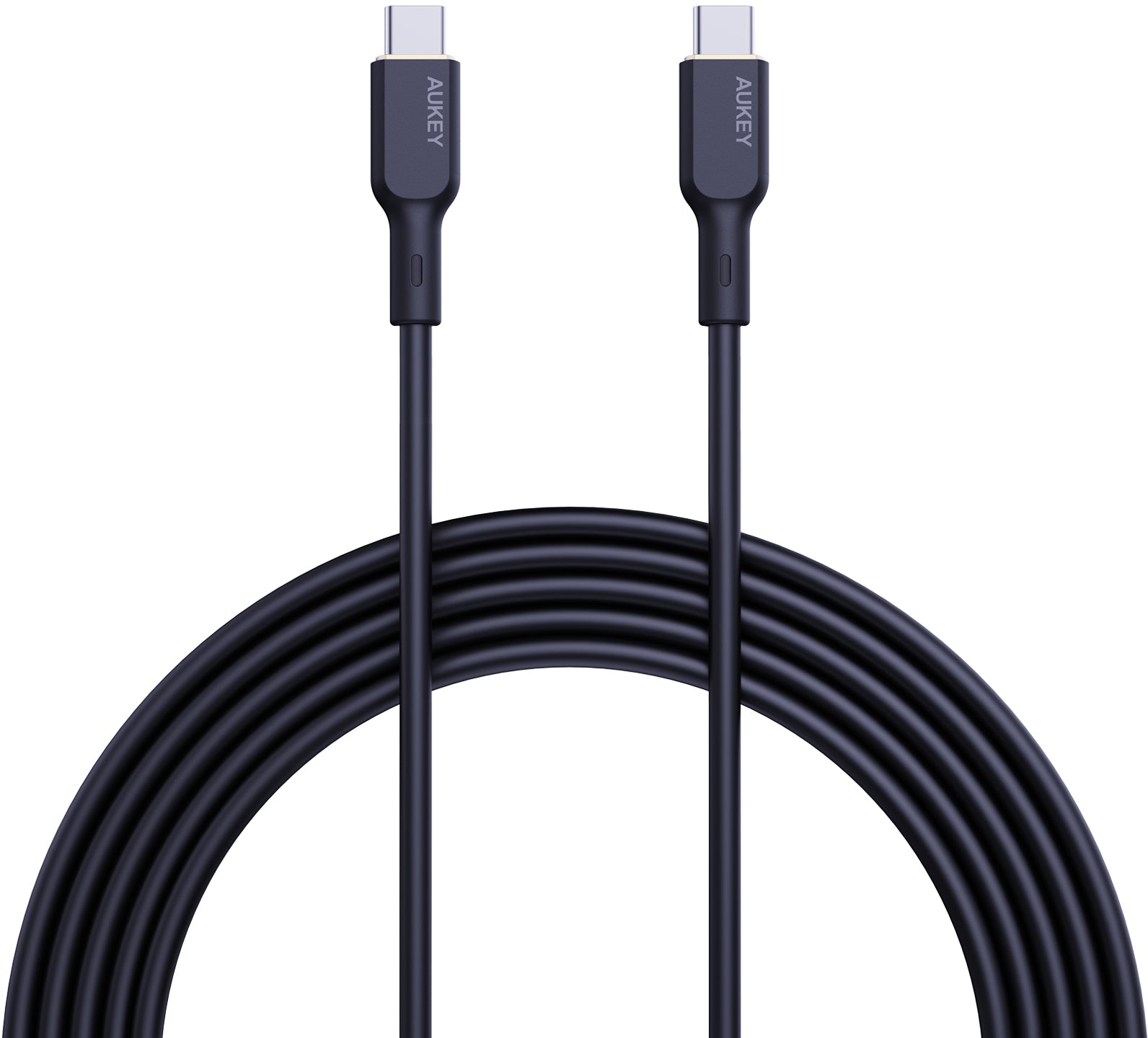 AUKEY USB-C-auf-USB-C-Kabel – USB 2.0 (480 Mbit/s) – 1 m – PD 100 W – Silikon – Schwarz