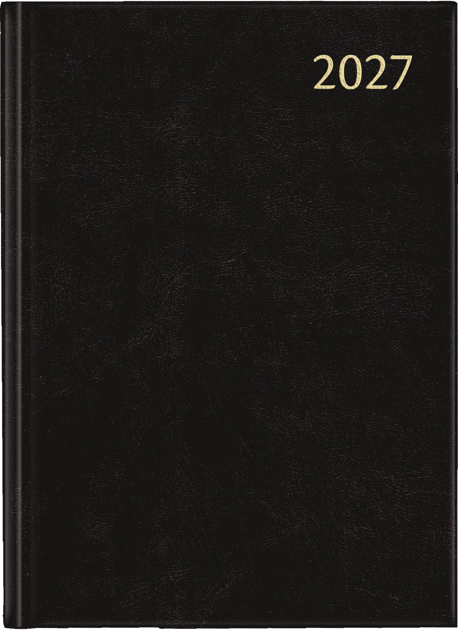 Aurora Florence Maestro – Tagesagenda 2027, 1 Tag/1 Seite, 21,8 × 29,8 cm, Kunstleder, Schwarz