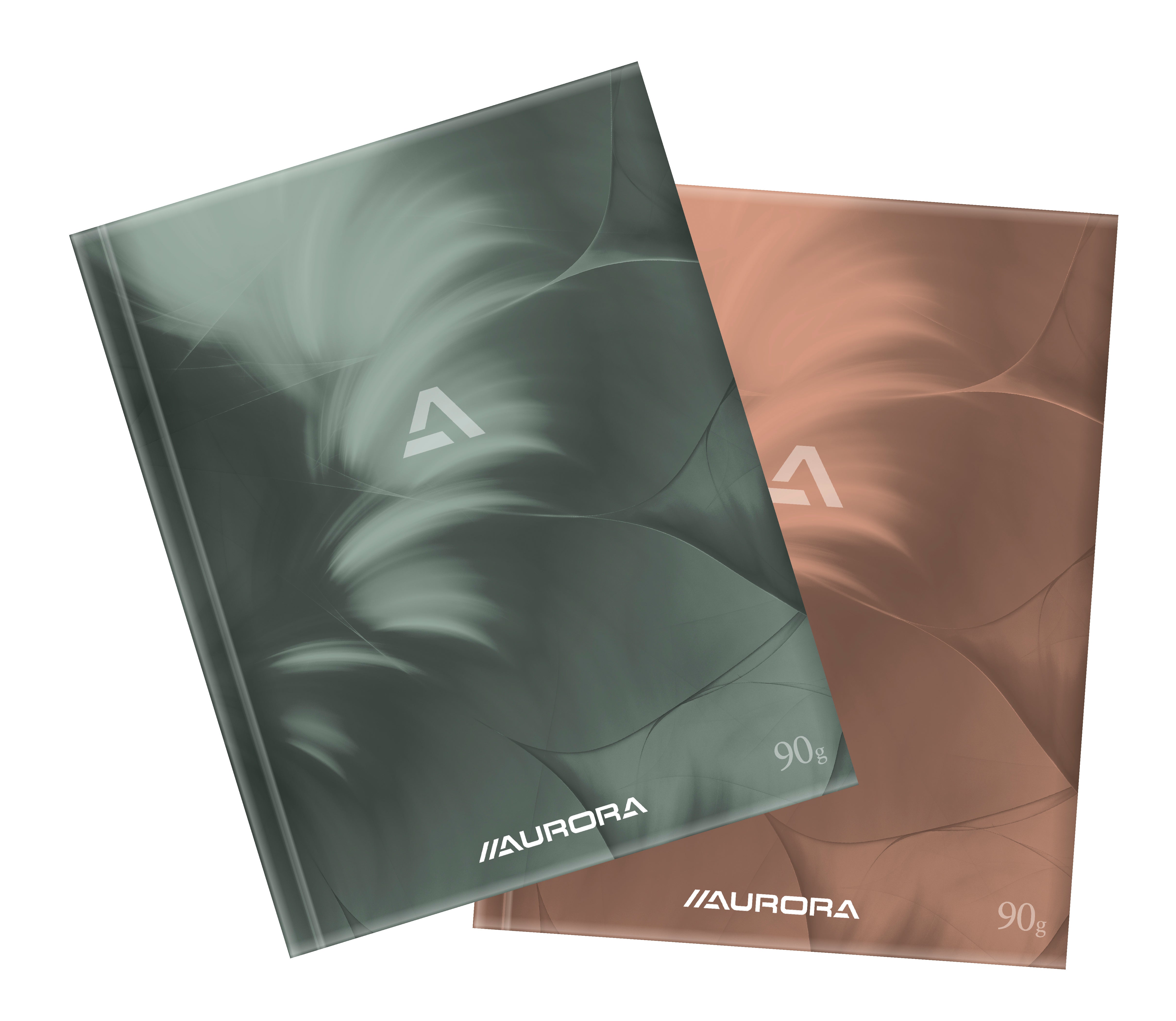 Aurora Notizbuch – 165 × 213 mm – 96 Blatt – 90 g/m² – gebunden, laminierter Umschlag, extra weisses Papier