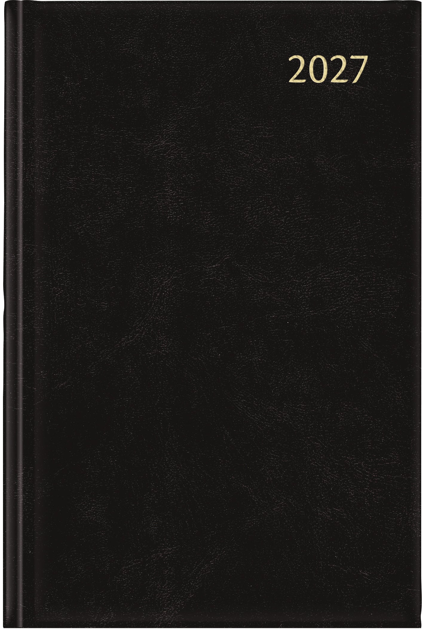 Aurora Balacron Folio FA111Z – Tagesagenda 2027, 2 Tage/1 Seite, 13,6 × 21,5 cm, schwarz