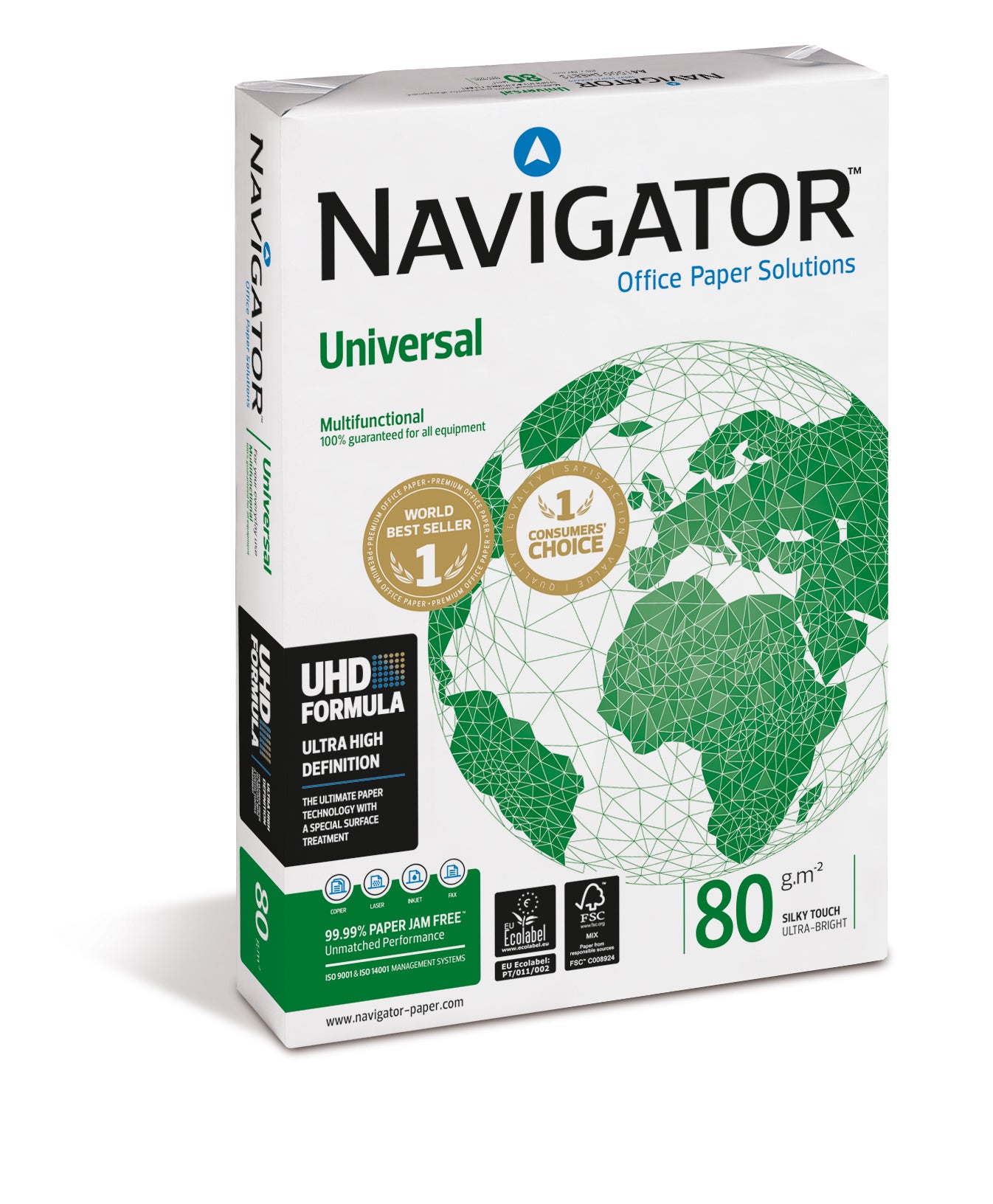 Navigator Universalpapier hochweiss – A4, 80 g/m², 50'000 Blatt