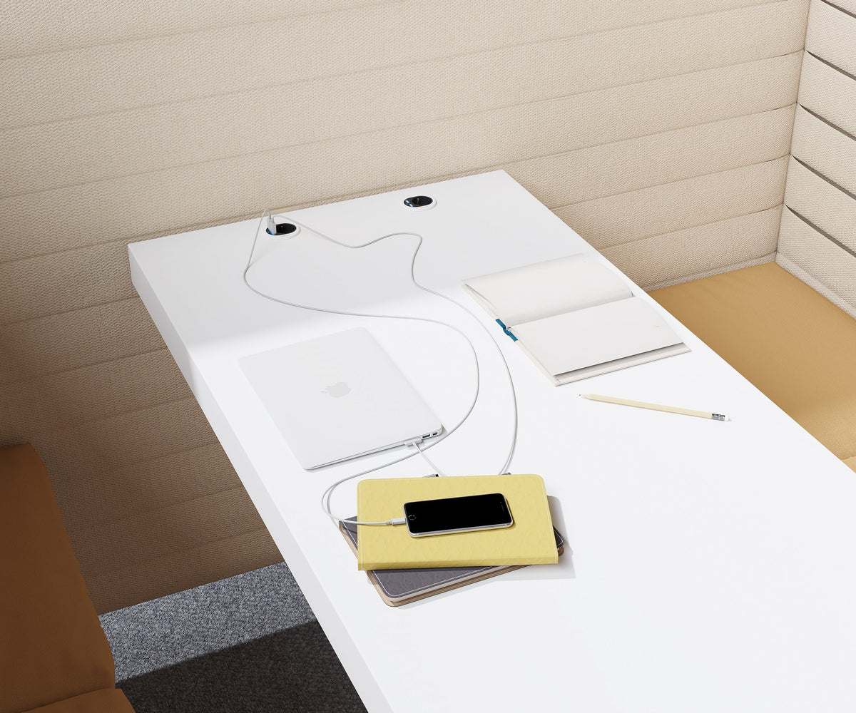 Max Hauri Connect Einbausteckdosenleiste, 1×T13, 1×USB‑A 10 W + 1×USB‑C 7,5 W, Einbau, 3 m – Schwarz