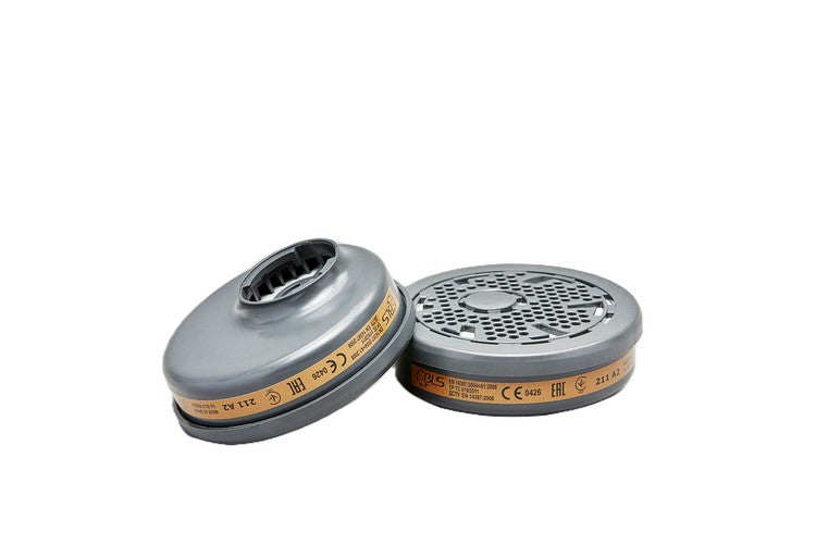 BLS – Ersatzfilter A2 211 – 8 Stk. – für Halb- und Vollmasken mit RD40-Anschluss