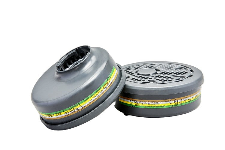 BLS – Ersatzfilter ABEK2 243 – 8 Stk. – für BLS Halb- und Vollmasken mit RD40-Anschluss