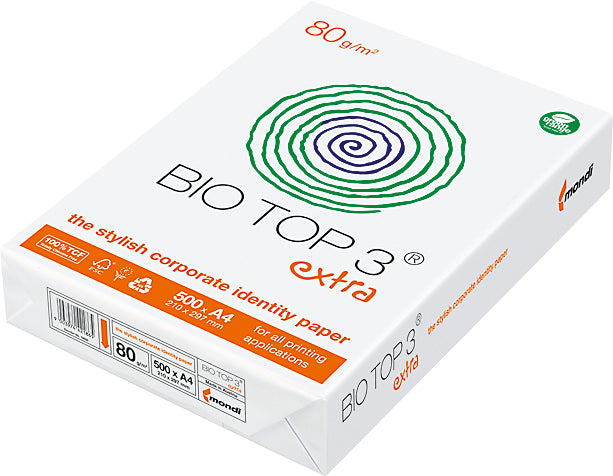 Antalis BIO TOP 3 Extra Kopierpapier matt naturweiss – A4, 80 g/m², 500 Blatt