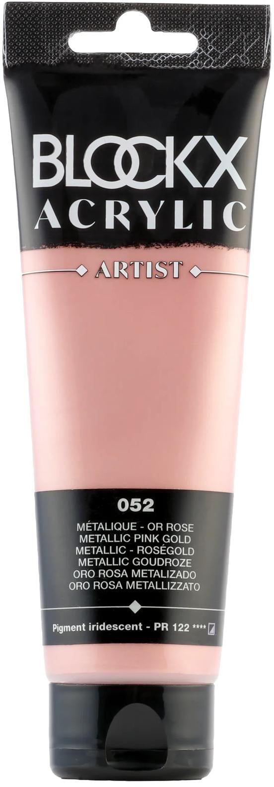 Blockx Acrylic Artist Acrylfarbe – Roségold, seidenmatt, Metallic – 120 ml
