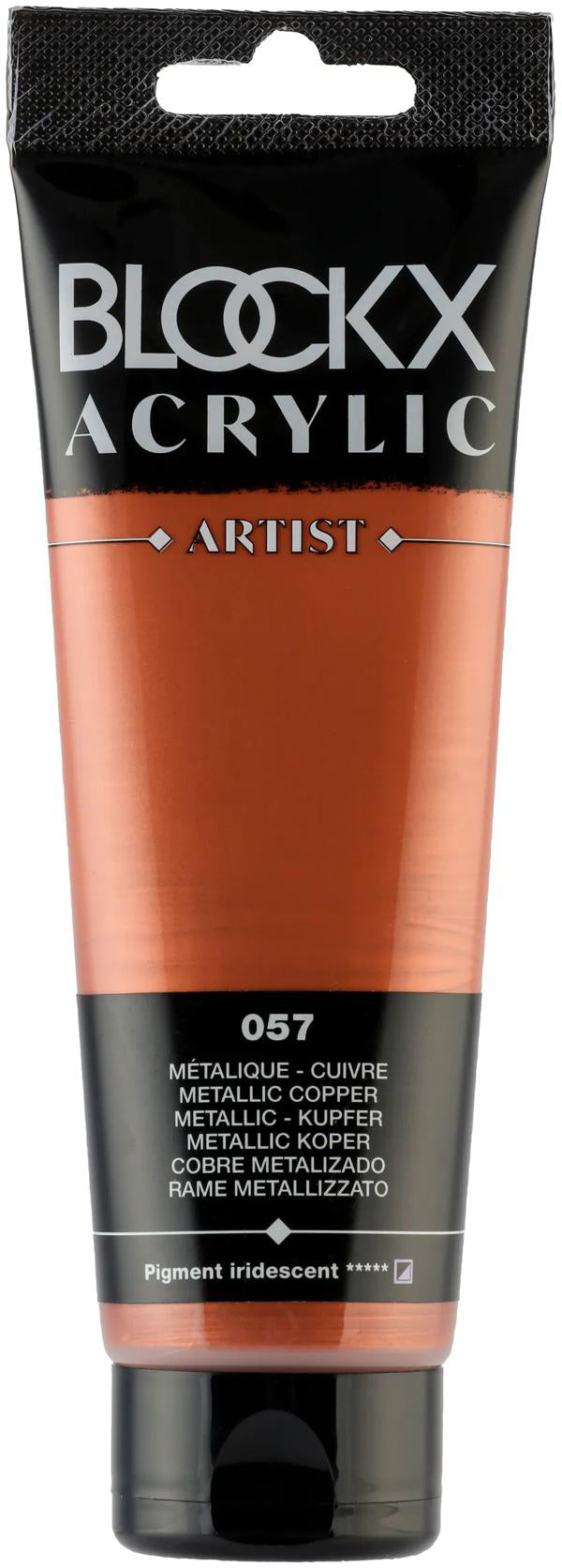 Blockx Acrylic Artist Acrylfarbe – Kupfer, seidenmatt, Metallic – 120 ml