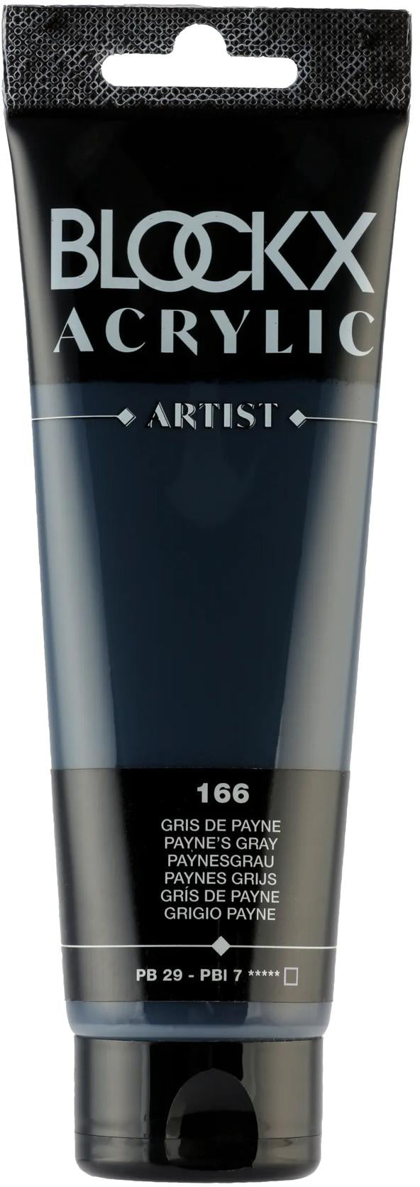 Blockx Acrylic Artist Acrylfarbe – Paynesgrau, seidenmatt – 120 ml