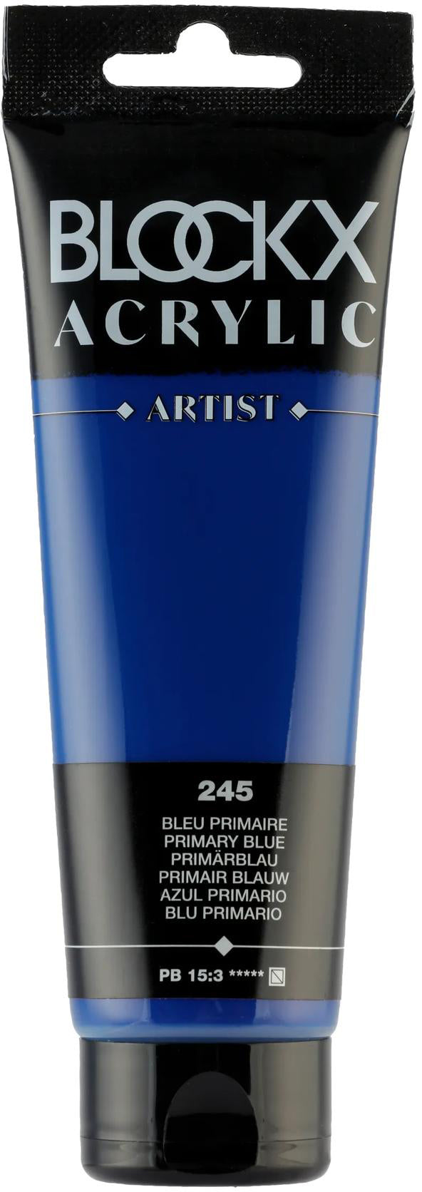 Blockx Acrylfarbe – Primärblau, seidenmatt – 120 ml
