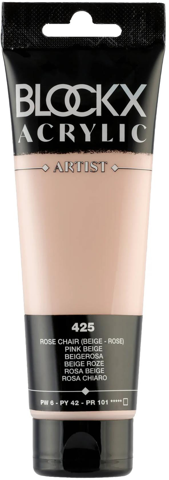 Blockx Acrylic Artist Acrylfarbe – Beigerosa, seidenmatt – 120 ml
