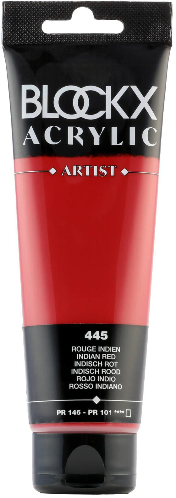 Blockx Acrylic Artist Acrylfarbe – Indischrot, seidenmatt – 120 ml