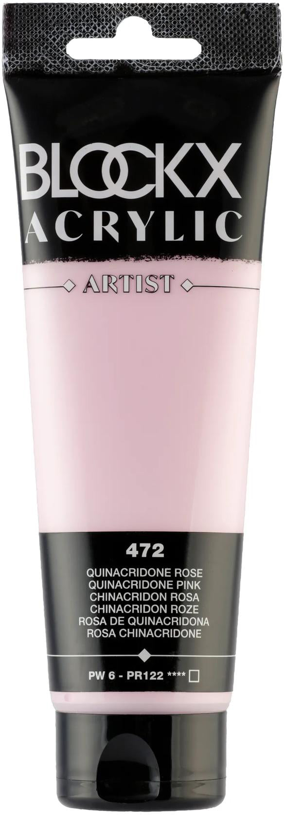 Blockx Acrylic Artist Acrylfarbe – Chinacridon Rosa, seidenmatt – 120 ml