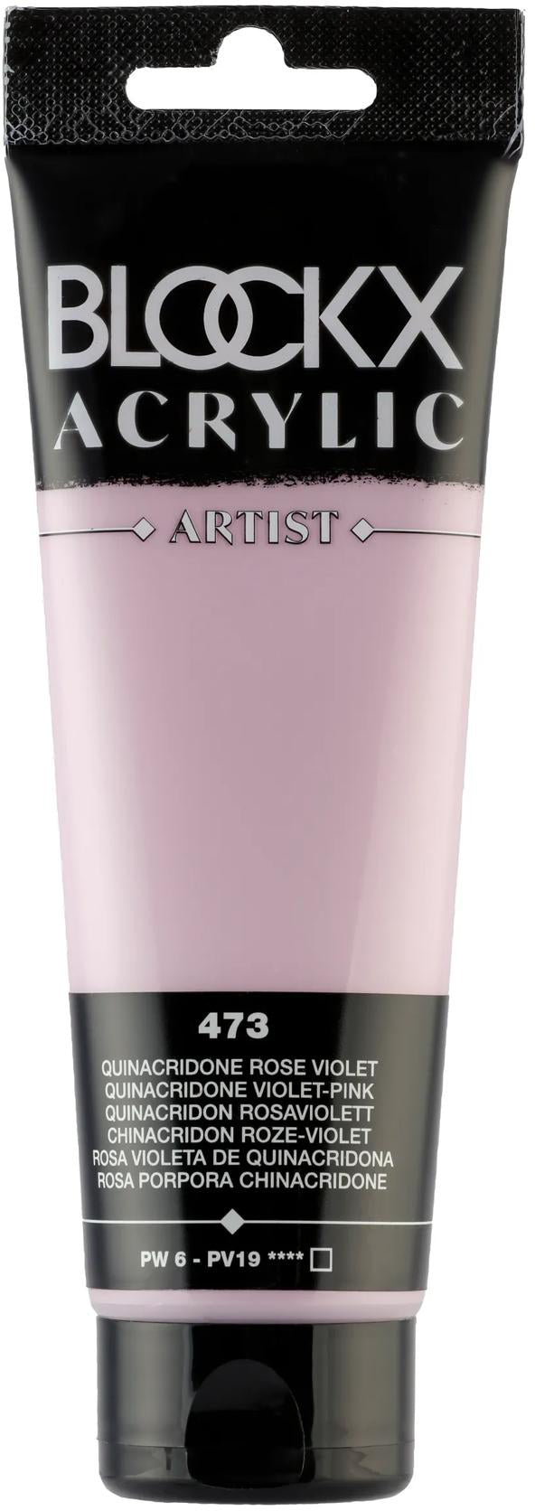 Blockx Acrylic Artist Acrylfarbe – Quinacridon Rosaviolett, seidenmatt – 120 ml