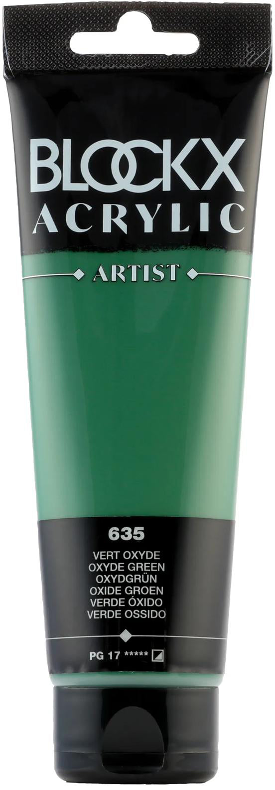 Blockx Acrylic Artist Acrylfarbe – Oxydgrün, seidenmatt – 120 ml