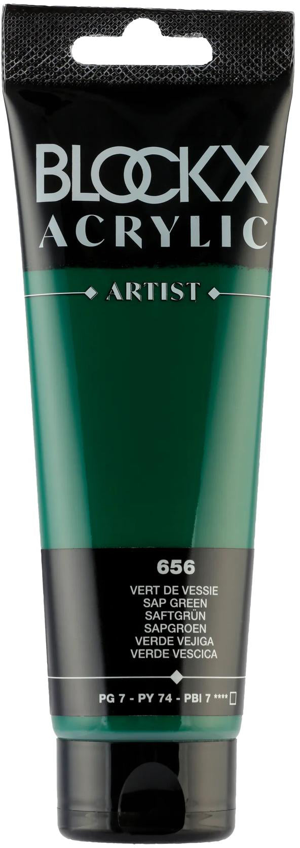 Blockx Acrylic Artist Acrylfarbe – Saftgrün, seidenmatt – 120 ml
