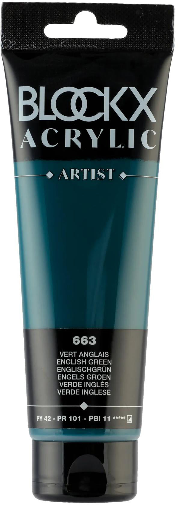 Blockx Acrylic Artist Acrylfarbe – Englischgrün, seidenmatt – 120 ml